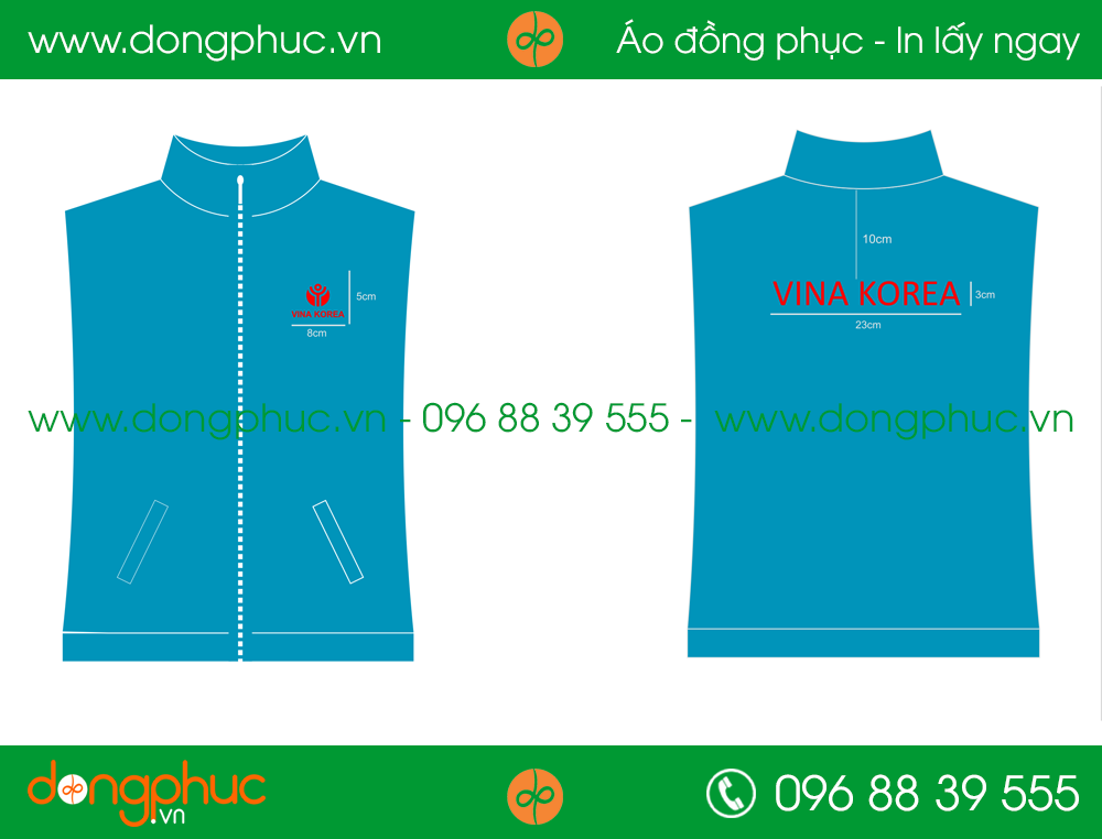 Áo khoác gió đồng phục công ty VINA KOREA